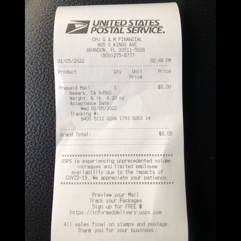 @peggy2626- proof of tracking ❤️